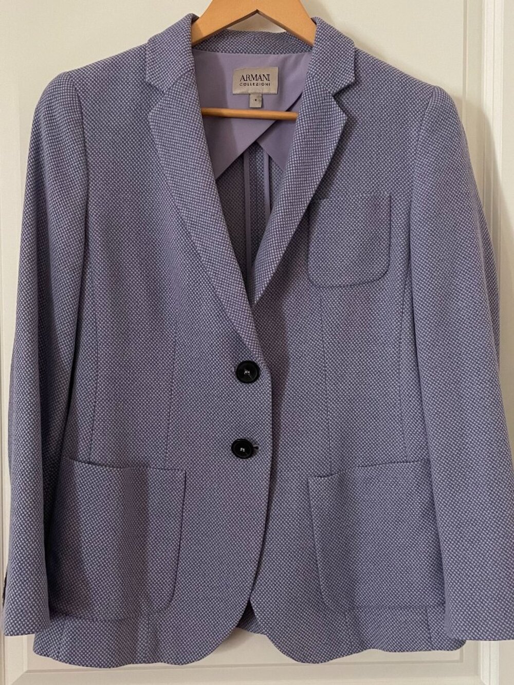Armani, knit blazer, size: 8, color: purple
